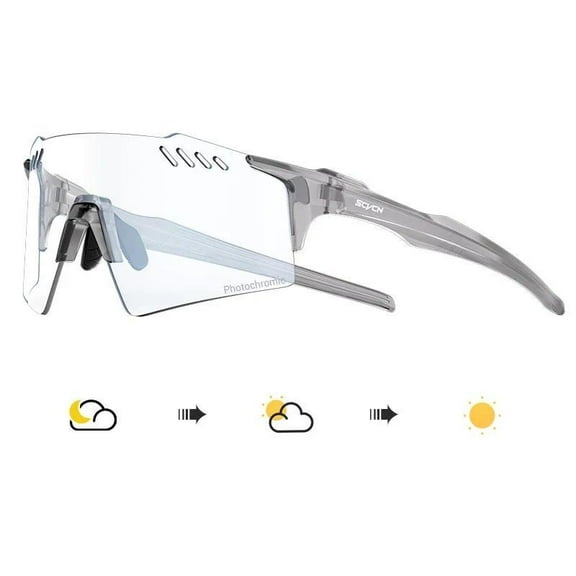 SCVCN Outdoor Photochromic Sunglasses Sports Bike Cycling Glasses Man MTB Climbing Glasses Women Driving Bicycle Eyewear