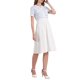 thumbnail image 4 of VESTIDO DE SUÉTER A RAYAS PARA MUJERES INSPIRE CHIC 2025 VERANO MANGA CORTA VESTIDOS DE PUNTO ACAMPANADOS 2XL AZUL CLARO, 4 of 5