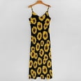thumbnail image 5 of Wild Yellow Sunflowers on Black Background Sleeveless Dress Dresses Women Summer Women's Summer Clothing, 5 of 9