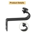 thumbnail image 4 of 2Pcak Ceiling Mount Curtain Rod Brackets, Drapery Holder for 0.8 Inch Rod, Black, 4 of 7