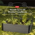 thumbnail image 3 of Keter 48" Wood Look Raised Garden Bed, Durable Outdoor Herb Garden Planter for Vegetables, Flowers, and Succulents, Grey, 3 of 13