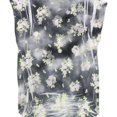 thumbnail image 2 of Local Celebrity Womens Flowers Basic T-Shirt, Grey, M/L, 2 of 2