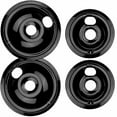 thumbnail image 2 of Burner Drip Pans 2 Large 8'' Wb31M20 & 2 Small 6'' Wb31M19 Porcelain Drip Pan Set For Ge Hotpoint Electric Stove Top - Include 2 Pcs 6'' Drip Pan And 2 Pcs 8'' Drip Pan, 2 of 4