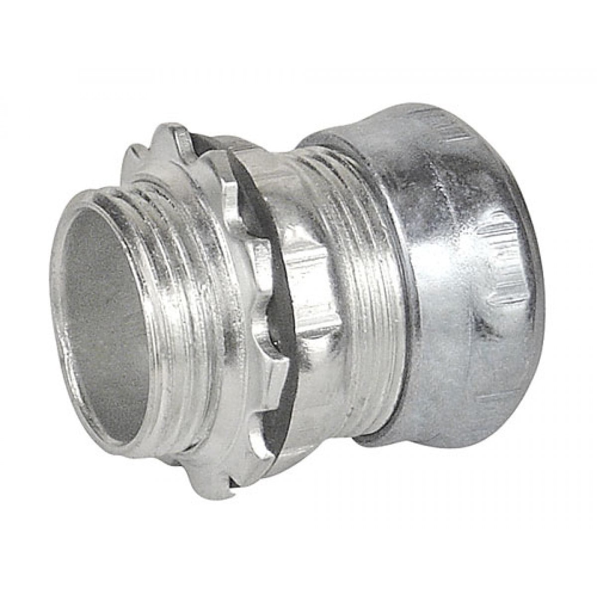5 Pcs, 1 In. Emt Rain Tight Compression Connector, Zinc Plated Steel