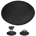 thumbnail image 6 of FashionCha Fireplace Mat Floor Protection Rug Double Layer Heat Insulation Waterproof Round black 36inch, 6 of 9