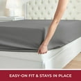thumbnail image 4 of Mellanni Fitted Sheet with up to 16 inch Deep Pocket, Soft Microfiber, 1 Piece Twin, Gray, 4 of 7