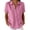Pink, variant on Guluxicc Women's Linen Lounge Shirts Loose Pullover Collared V Neck Solid Tops for Everyday Wear Summer Casual Outfits
