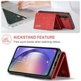 thumbnail image 4 of SaniMore Case for Samsung Galaxy A54 5G 6.4" 2023, PU Leather Case Soft TPU Inner Detachable Magnetic Folding Wallet Card Slots Kickstand Anti-drop Shockproof 360°Protection Cover, Red, 4 of 10
