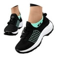 thumbnail image 3 of enyan Womans Sneakers Shoes for Men Womens Walking Tennis Gym Sneakers Slip On Comfortable Lightweight Athletic Workout Fashion Sports Shoes Light Green,Size 6.5, 3 of 7
