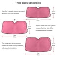 thumbnail image 5 of ALAZA Pink Windshield Sun Shade Car Foldable Sun Visor Block UV Rays Protector 55"x27.6", 5 of 8