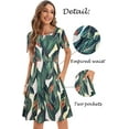 thumbnail image 3 of Robe d'Été Femme T-Shirt Plage Robe Décontractée Grande Taille Fluide Manches Courtes Tunique Ample P-2TG, 3 of 5