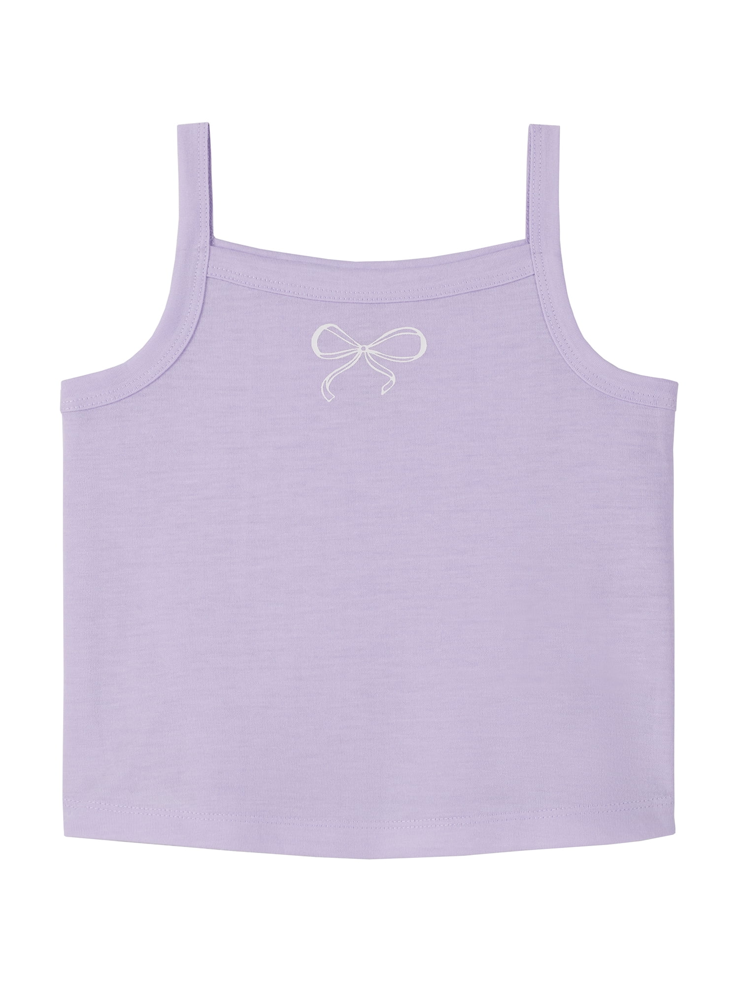 Wonder Nation Girls Tank, Short Sleeve Top, Sleep Shorts and Sleep Pant Pajama Set, 4-Piece, Sizes 4-18