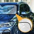 thumbnail image 3 of Qxltty Blue Butterfly Car Windshield Sunshades Foldable UV Rays Sun Visor Protector Keep Your Vehicle Cool 53×23.5in, 3 of 8