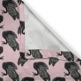 thumbnail image 6 of Ambesonne Swan Grommet Curtain, Vintage Black Cartoones, 50" x 54", Pale Pink Black, 6 of 6