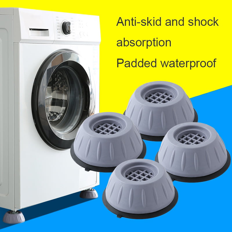 4pcs Square Refrigerator Mute Shock Mat Washing Machine Anti Vibration Pad Feet 