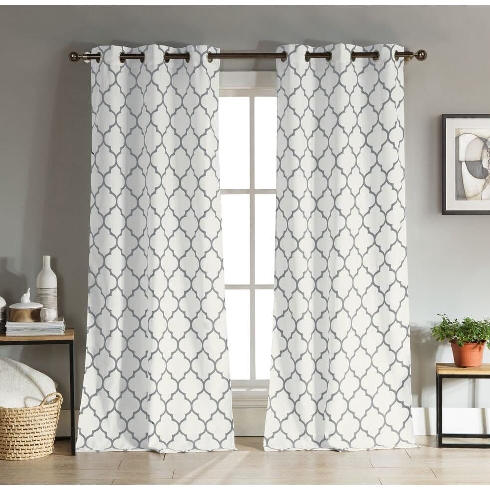 2-Pack Mason 38 in. W x 96 in. L Polyester Window Panel in Taupe