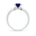 thumbnail image 2 of Angara Natural 0.9 Ct. Tanzanite Solitaire Ring in 14K White Gold for Women (Ring Size: 3), 2 of 9
