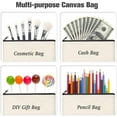 thumbnail image 4 of ZeeDix 40pcs Canvas Pencil Case Diy Craft Zipper Pouch Makeup Storage Bag, 4 of 6