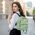 thumbnail image 6 of FORMRS Mini Backpack Purse for Women Travel Daypack Casual Shoulder Bag, Green Dot Triangles Pattern, 6 of 7