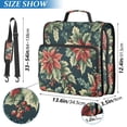 thumbnail image 2 of FORMRS Zipper Binder with Shoulder Strap 2-inch Ring 500 Sheet Capacity File Bag, Retro Christmas Poinsettia, 2 of 5