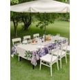 thumbnail image 4 of Outdoor Tablecloth with Umbrella Hole for Patio/Picnic/Party/Camping, Purple Flowers Waterproof Table Cloth Rectangle Table Cover Washable, Spring Leaves Floral Plants Beige (54"x 80"), 4 of 8