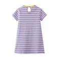 thumbnail image 3 of Kids Baby Girls Short Sleeve Dress Giraffe Striped Dress A-line Party Dresses Clothing 2-7T, 3 of 6