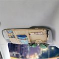 thumbnail image 4 of Kenally Organizador de parasol para coche, correa elástica Universal, bolsa de almacenamiento, gafas automotrices, portalápices para teléfono móvil Automoción decorativa y accesorios beige Kenally VI009632-06, 4 of 6