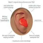 Macks Pillow Soft Silicone Earplugs – 2 Pair, Orange – The Original Moldable Silicone Putty Ear Plugs for Sleeping, Snoring, Swimming, Travel, Concerts and Studying | Made in USA