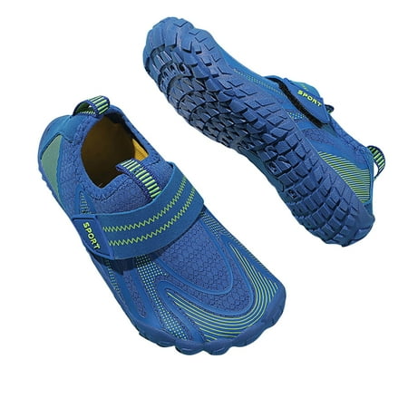 

HaiMao Kids Water Shoes Clearance Girls Boys Quick Dry Aqua Shoes Barefoot Water Sneakers for Beach Swim Pool Boats Outdoor Water Sports Little/Big Kid Blue 14 Years
