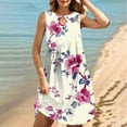 thumbnail image 2 of LYXSSBYX Plus Size Dresses for Curvy Women Women's Round Neck Sleeveless Gradient Tie Dyed Beach Dress, 2 of 9