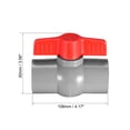 thumbnail image 2 of Unique Bargains PVC Ball Valve Water Supply Pipe Knob Tap Faucet Slip Ends 1-1/4' Inner Hole Diameter Red Gray 2Pcs, 2 of 3