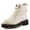 OFF WHITE PATENT, variant on Women’s MISTIQUE Waterproof Rain Boot – Artistic Lace-Up with Zipper Closure