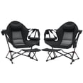 thumbnail image 1 of Outsunny Hammock Camping Chair Set of 2 with Adjustable Back, Cup Holder, 1 of 10