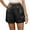 Black, variant on Timegard Women's Shorts High Elastic High Waist Shorts Party Loose Summer Shiny Shorts with Pocket
