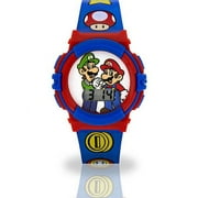 Nintendo Super Mario Brothers Unisex Child Flashing Light-up Watch (GMA3027WM)
