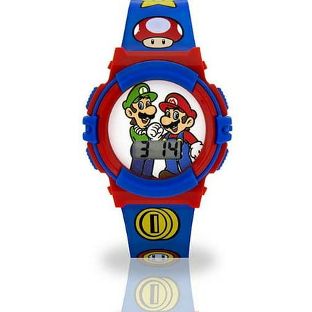 Nintendo Super Mario Brothers Unisex Child Flashing Light-up Watch (GMA3027WM)