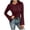 Wine, variant on Generic Womens Bell Sleeve Knit Tops Lightweight Fall Trendy Crew Neck Ribbed Knit Top Solid Color Casual Slim Fit Tops