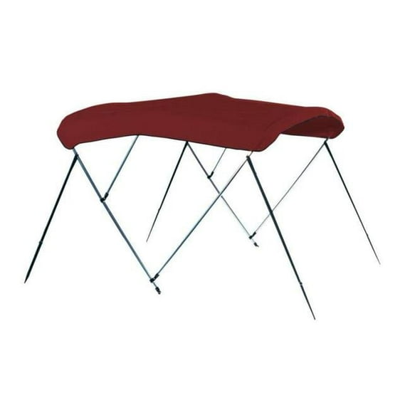 Carver SQ4893UB08 8 sq. ft. 4 Bow Pontoon Top Boot Sunbrella Bimini Top Kit, Burgundy