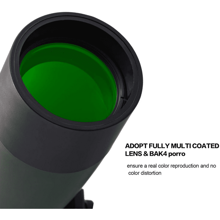 YEE 25-75x80 Spotting Scope With Tripod - HD Wildlife Viewing Scope For