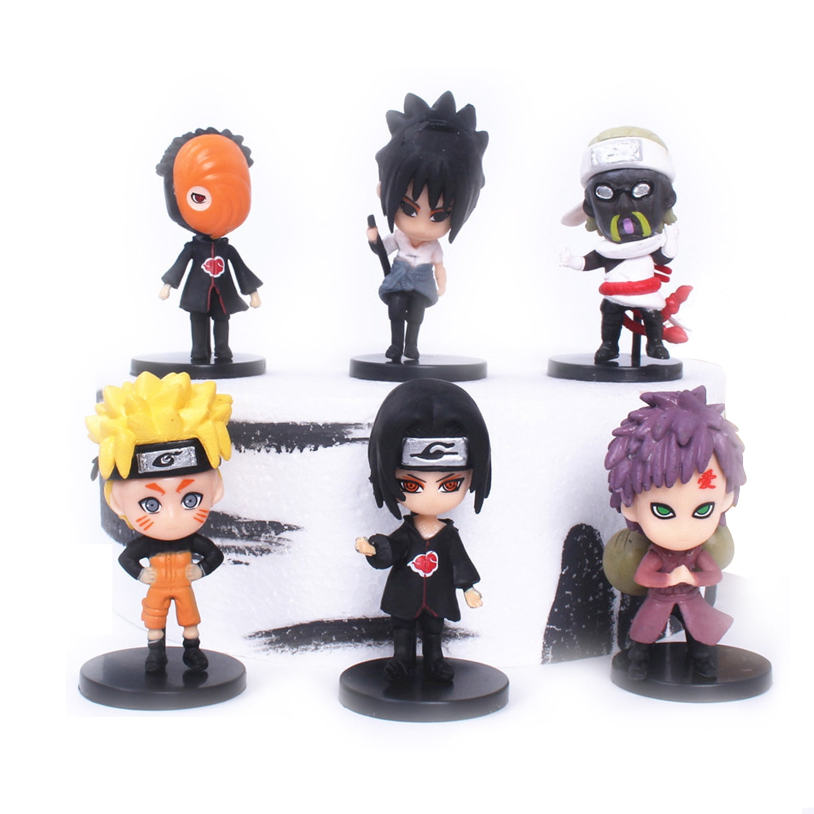6PCS/Set Anime Naruto Itachi Gaara PVC Action Figure Collectible Toy gifts 10cm