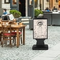 thumbnail image 6 of M&T Displays Master Sign Fix Board, Black 16.54x23.62 Inch Double Sided Pavement Sidewalk Sign Advertisement Display Poster Menu Holder Water Base Outdoor Heavy Duty Caster Wheels, 6 of 8