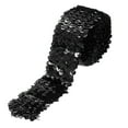 thumbnail image 1 of Uxcell 2.2 Yards 2 Inch Elastic Sequins Trim 5 Row Flat Sequin Strip Sequins Fabric Ribbon for Sewing Black, 1 of 5