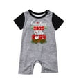 thumbnail image 5 of Awdenio Baby Christmas Pajamas for Family Xmas Matching Sets Short Sleeve Shirts and Plaid shorts Santa Christmas Tree Sleepwear Two-piece Sets, 5 of 7
