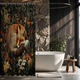 thumbnail image 3 of Erosebridal Fox Shower Curtain 72Wx84L, Dark Botanical Waterproof Bathroom Shower Curtain, 3 of 5