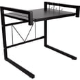 thumbnail image 1 of Microwave Stand, Expandable Kitchen Shelf for Microwave Oven Kitchen Storage Shelf 65cm Max Kitchen Furniture for Microwave and Oven Spice Jar Organizer Black, 1 of 5