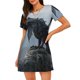 thumbnail image 1 of Disketp Valley Gray Dragon para Camisón Corto de Manga Corta para Mujeres, Camisón Cómodo con Escote Redondo, Bonito y Confortable, 1 of 6