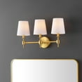 thumbnail image 2 of SAFAVIEH Davielle 3-Light LED Brass Gold Metal Wall Sconce with White Shade, 2 of 8