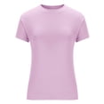 thumbnail image 5 of NuoCaiYun Womens Double Lined Tops Crewneck Short Sleeve Tees Basic Slim Fit T Shirts Y2K Summer Clothes 2026, 5 of 6