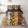 thumbnail image 2 of Castle Fairy Animal Print Patchwork Bedding Comforter Set,Vintage Queen Bedding Sets, 2 of 8