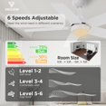 thumbnail image 4 of Ventilador de techo Vagizm 107 cm con luz y control remoto, 4 of 7